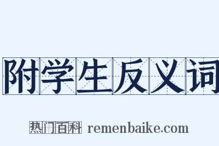 附学生反义词是什么意思的图片